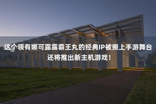 这个领有娜可露露霸王丸的经典IP被搬上手游舞台 还将推出新主机游戏！